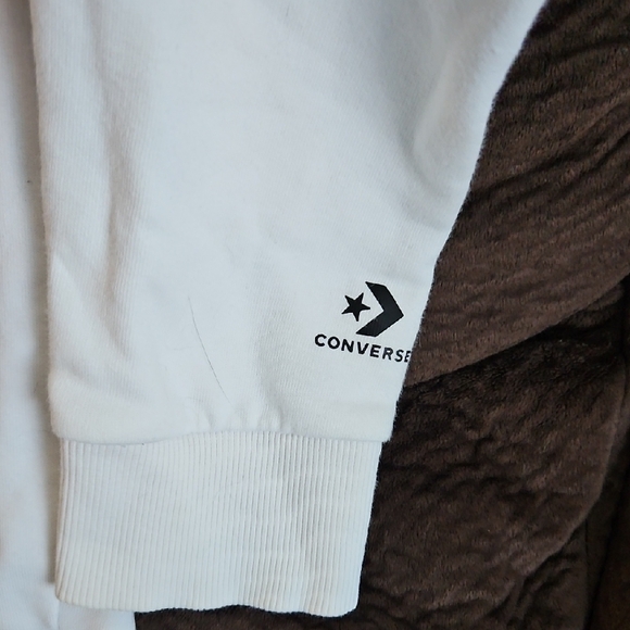 Converse White and Orange Pullover Sweater with Hood - Picture 4 of 5